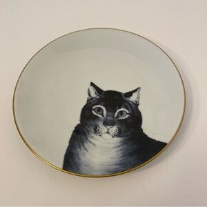 Limoges Porcelain Plate “The Favorite Cat” Currier Metropolitan Museum of Art